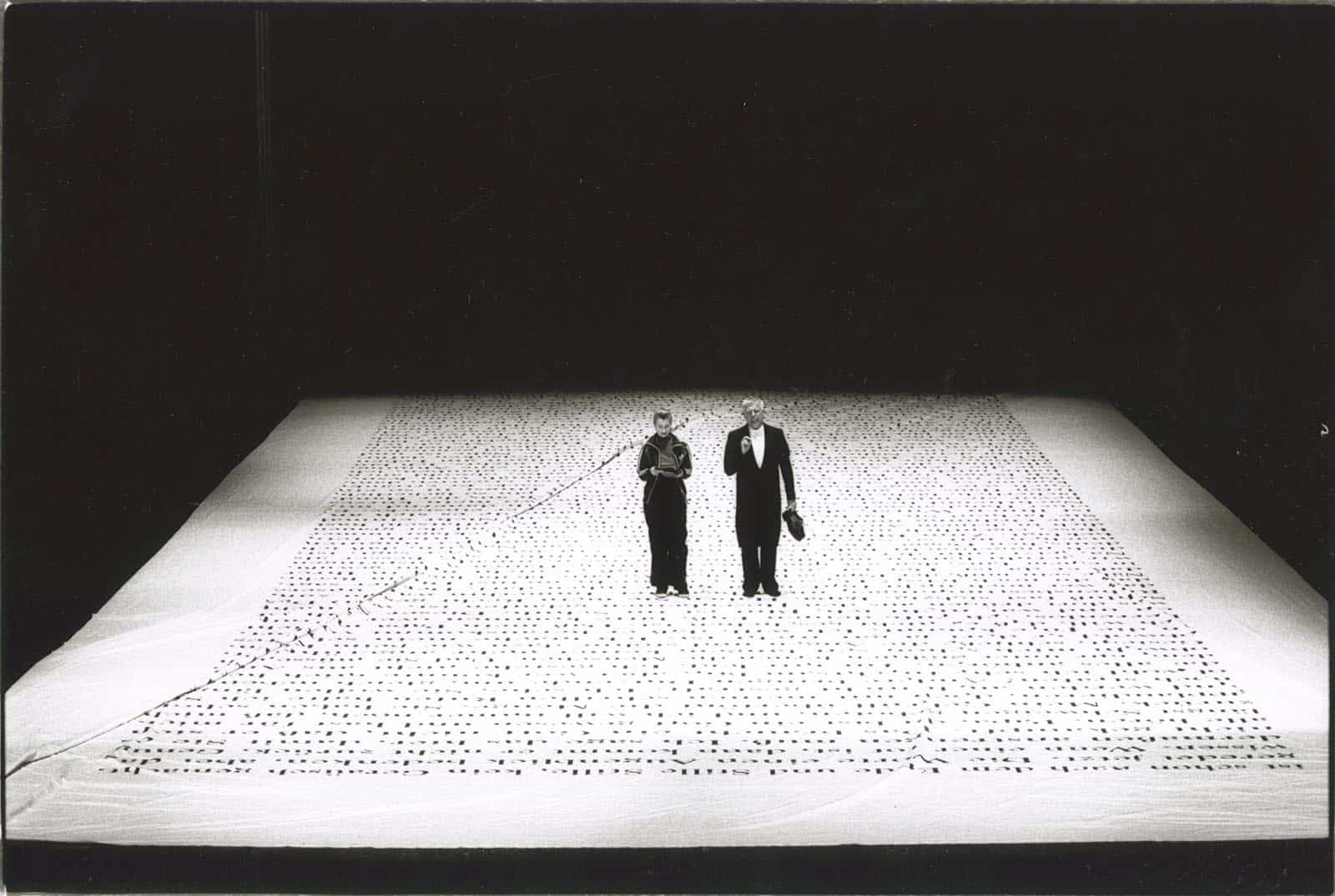 Premiere di <em>Sportstück</em>, 1998 al Burgtheater di Vienna. Foto di Andreas Pohlmann