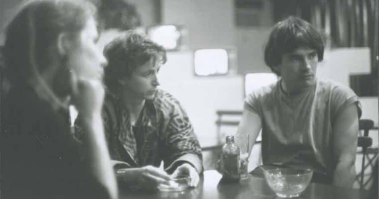 The founders of Instants Video : on the left is Anne Van den Steen, at the center Chantal Maire, right Marc Mercier, 1988