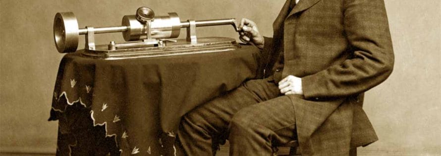 Thomas Edison and his phonograph