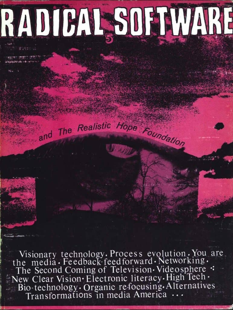 Copertina di «Radical Software», Anno I, n.5, 1972.