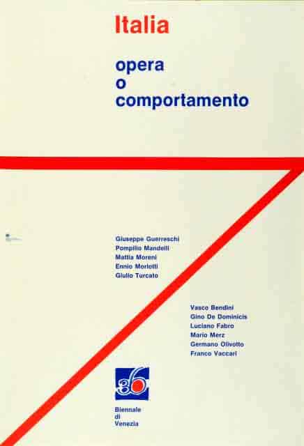 Locandina Opera o Comportamento, La Biennale di Venezia 1972. Archivio ASAC.