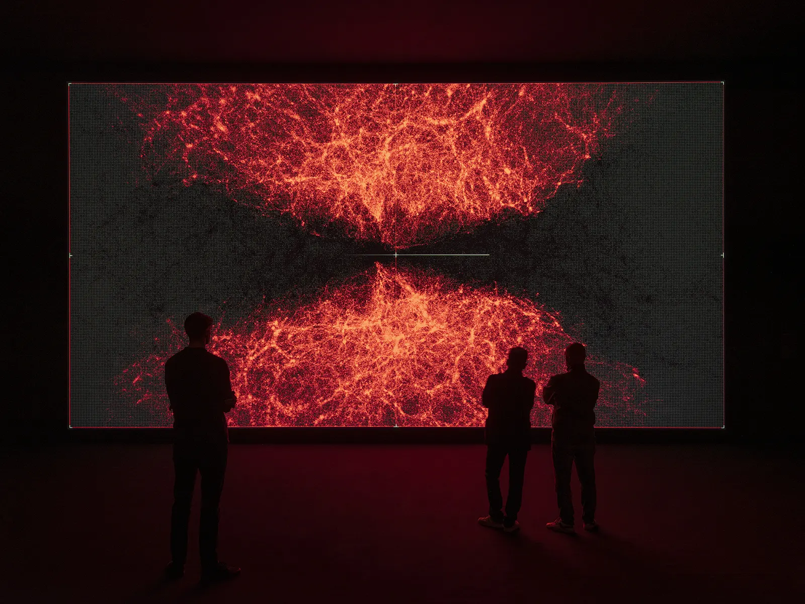 Ryoji Ikeda, data-verse 1, 2019, audiovisual installation.
