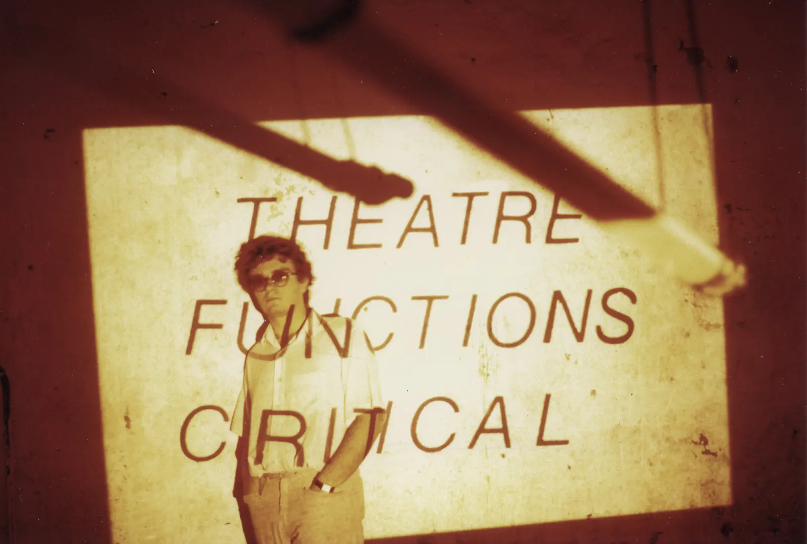 Falso Movimento, Theatre Functions Critical, Beat 72, Roma 1979. In foto Mario Martone. Archivio Mario Martone.