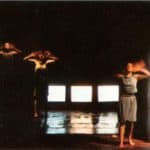 Studio Azzurro. La camera astratta. 1987. Foto di Tommaso Le Pera. Pubblicata in Studio Azzurro e Giorgio Barberio Corsetti, 'La camera astratta, tre spettacoli tra teatro e video', Ubulibri, Milano 1988.