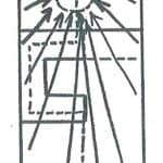 Giuliano Scabia. Carlo Quartucci. Zip. 1965. Movimento iniziale. Disegno tratto da «Teatro 2», anno 2, n°2, Fratelli Cafieri editori, 1967-1968.