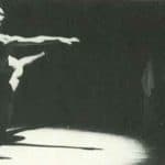 Achille Perilli, Gruppo Altro. Altro/ICS. 1977. La danzatrice esegue il suo pezzo nella prima variante, prima di essere eclissata dalle proiezioni. Pubblicato in 'Altro. Dieci anni di lavoro intercodice', edizioni Kappa, 1981.