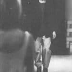 Achille Perilli, Gruppo Altro. Altro/Merz.1973. L'uomo a cavallo si avvicina ad Auguste Bolt. Pubblicata in 'altro. Dieci anni di lavoro intercodice', edizioni Kappa, 1981