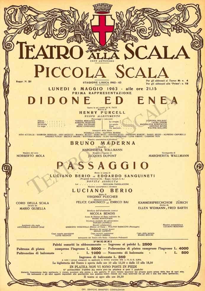 Passaggio, 1963 - Nuovo teatro made in Italy dal 1963